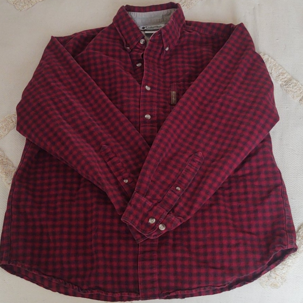 Columbia plaid button-down